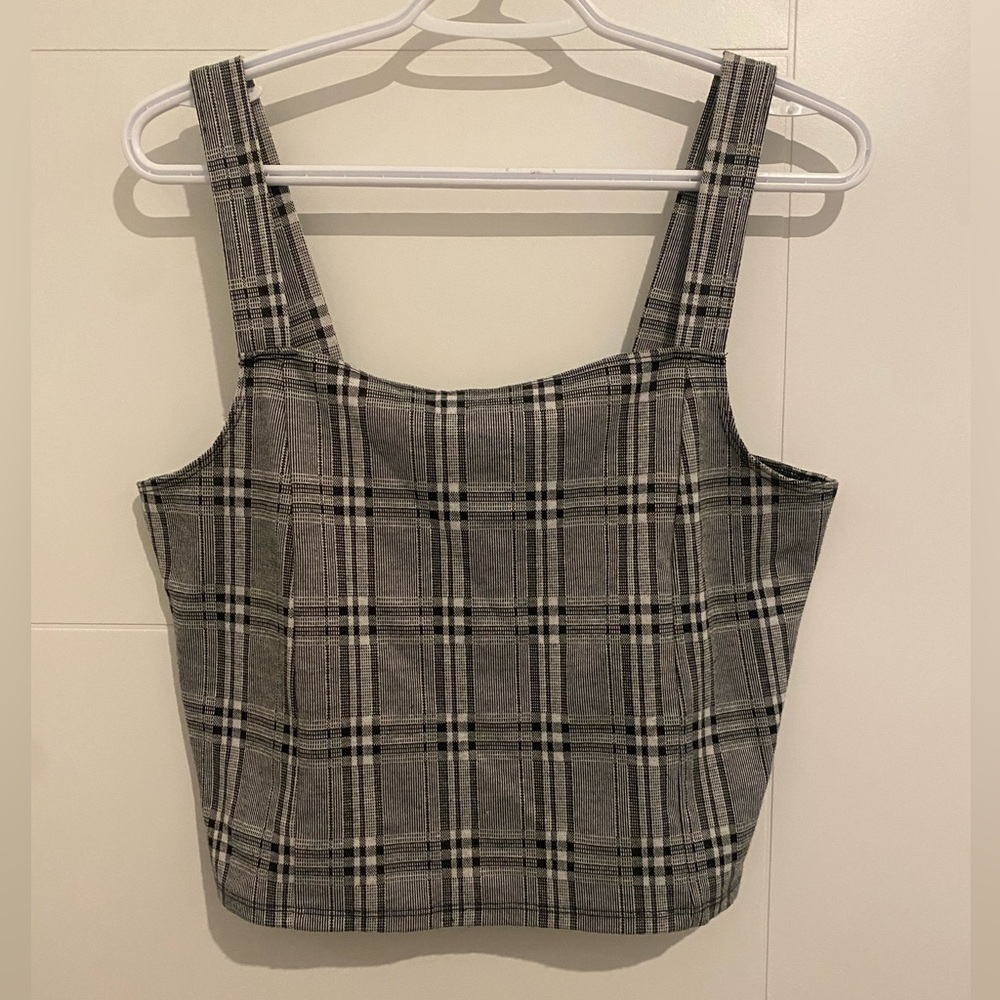 Plaid Crop Tank - American Eagle